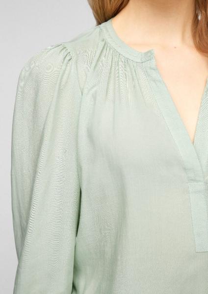 QS designed by Modalbluse mit Falten-Detail grün  2058807 34 | 7220 Green | 