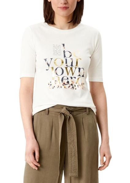 s.Oliver Shirt mit Frontprint Rundhals weiß 2111789 