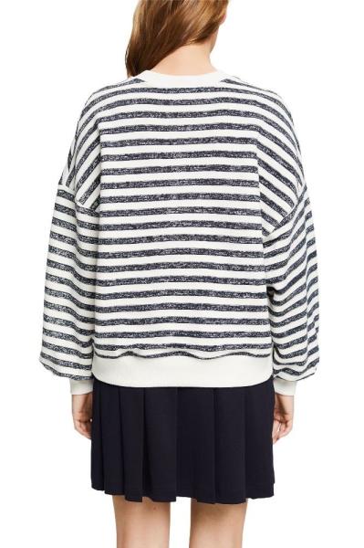 EDC Sweatshirt mit Streifenmuster 022CC1J305 