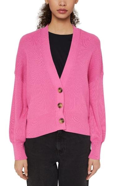 EDC Cardigan Strickjacke Biobaumwolle  rosa S12 992CC1I302 XL | C670 PINK | 