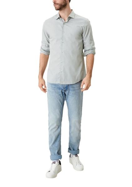 s.Oliver Hemd Langarm Slim Fit Baumwolle grün 2109893 