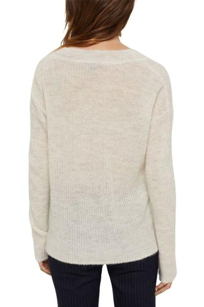 ESPRIT Pullover mit V-Ausschnitt mit Alpaka 991EO1I309 