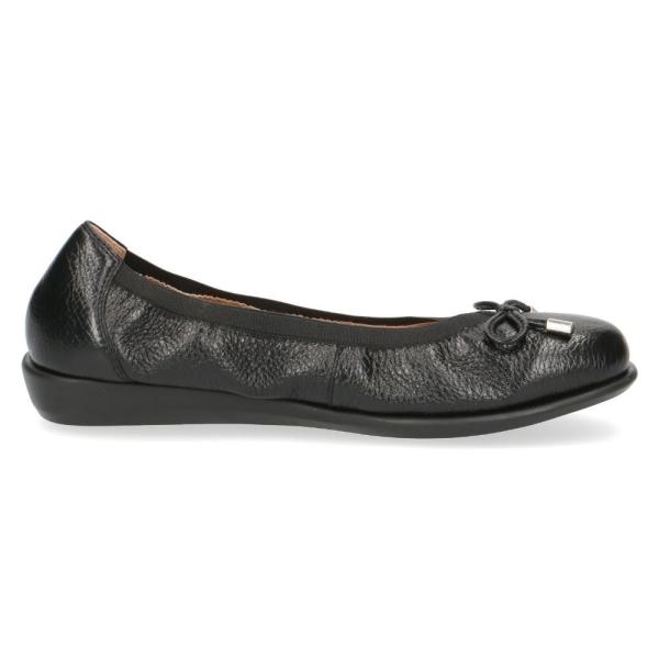 Caprice superweicher Bequem Ballerina Leder schwarz 9-9-22165-24 