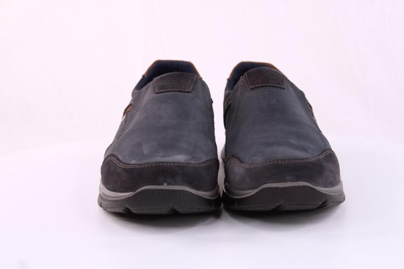 IMAC Herren Slipper Schlüpfschuh Nubukleder blau S21 803188 