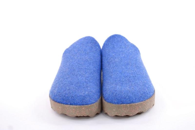 ASPORTUGUESAS Damen Pantolette Wolle Kork vegan Nachhaltig blau S22 P018023052 