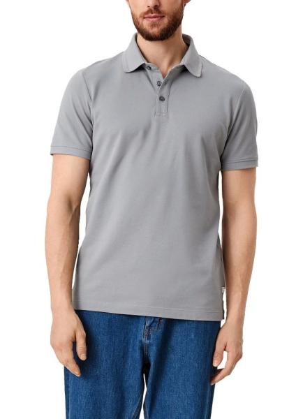 s.Oliver Poloshirt Piquestruktur schwarz und grau 2111294 