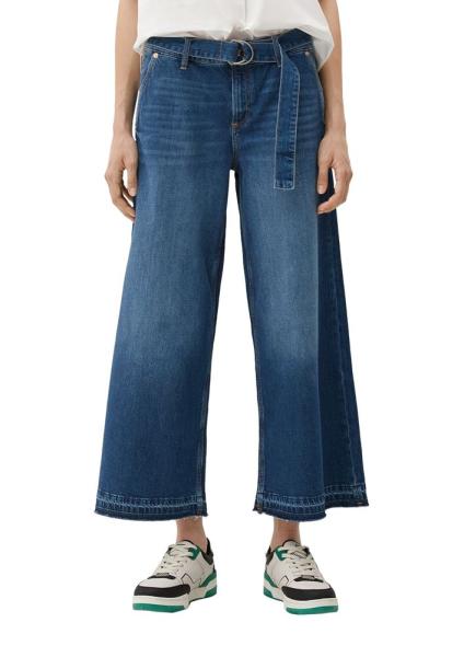 QS designed by Regular: Culotte mit Textilgürtel blau S13  2127853 