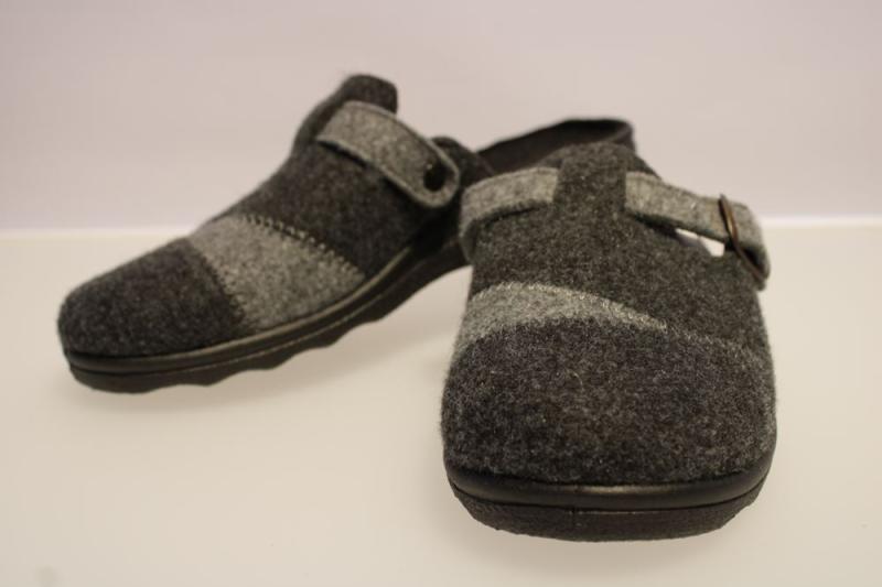 Cosmos Cordes Hausschuh Hauspantolette grau Betty-2-AB 