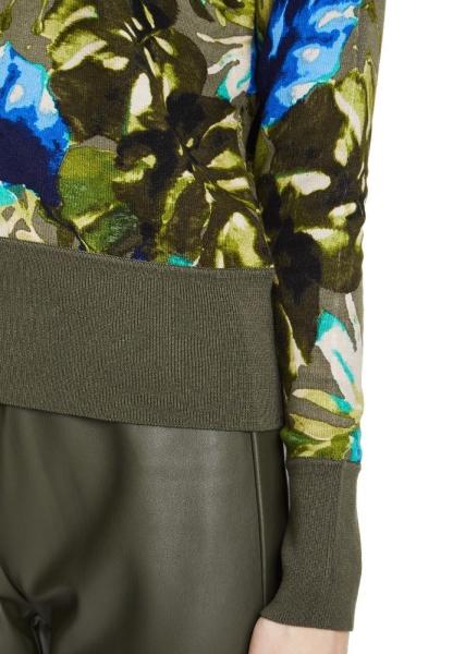Betty Barclay Strickjacke Knopfleiste floral khaki grün S12 56612945 