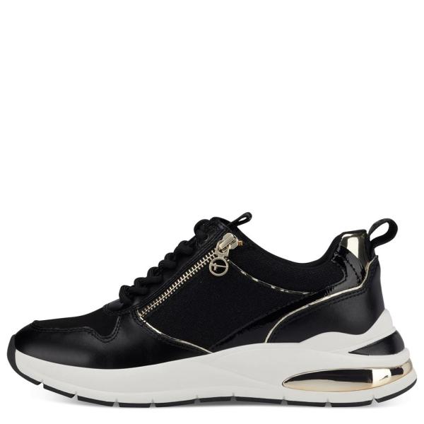 Tamaris Sneaker Schnürschuh Wechselfußbett weiß schwarz S13 1-1-23723-20 38 | 430 IVORY COMB | 