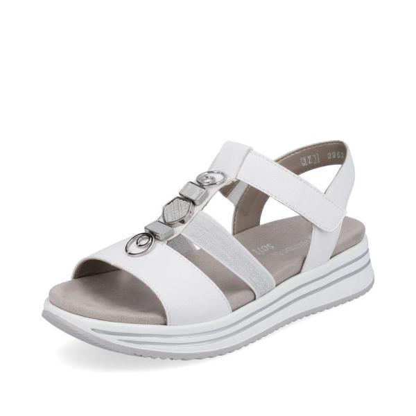 Remonte Damen Riemchensandalen edelweiß-mondgrau S13 R2962-80 