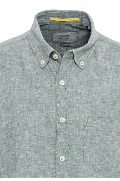 Camel Active Hemd Langarm Leinen grau 3S08409114 