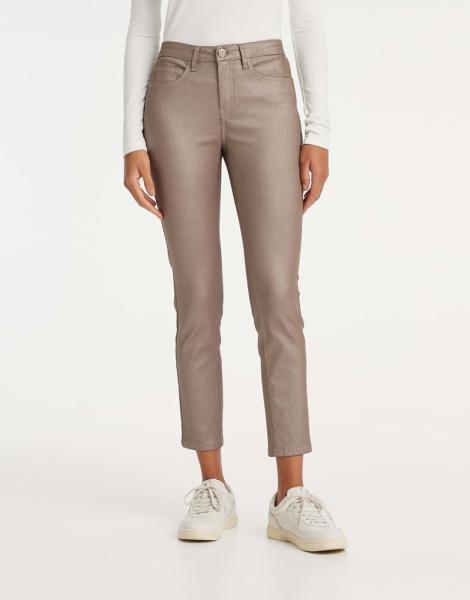 OPUS Hose Skinny Emily glam glänzende Oberfläche gold S22 210904221100 