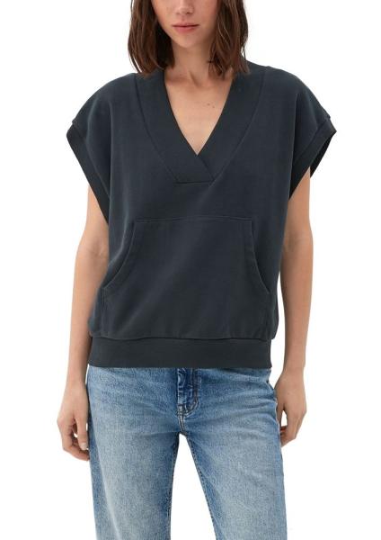 s.Oliver Lockeres Kurzarmsweatshirt Pullunder S22 2122619 40 | 3877 RED | 