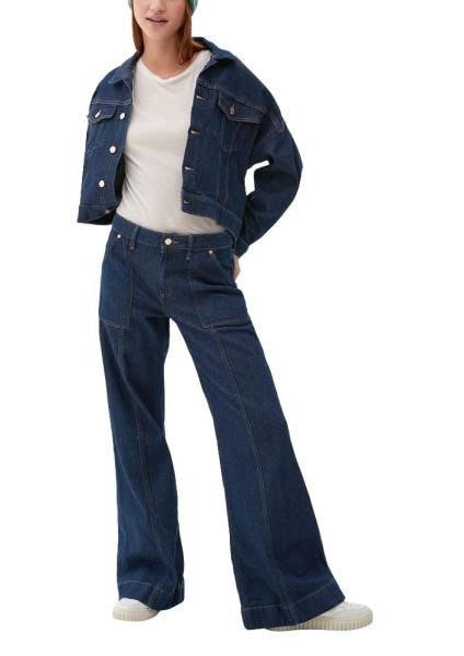 QS designed by Denimjacke im Boxy-Stil navy S22  2118830 
