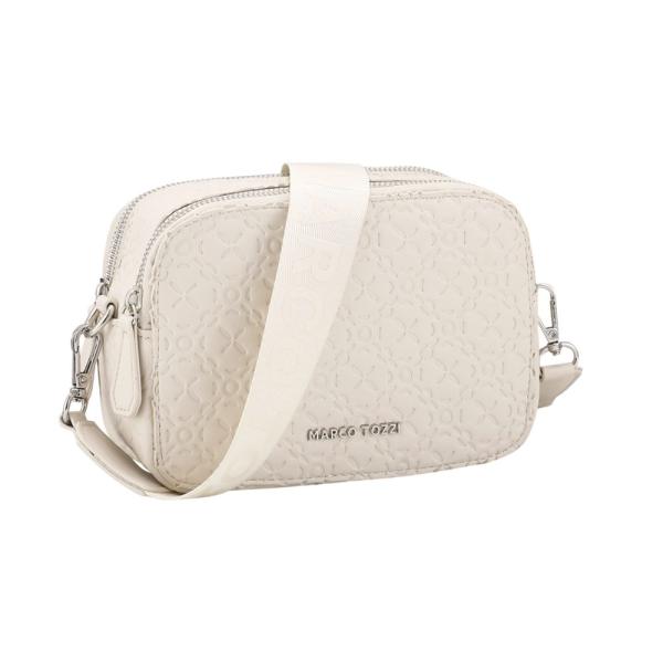 MARCO TOZZI Umhängetasche Crossbody- Bag Allover- Prägung schwarz, beige,grün S22 2-2-61024-29 