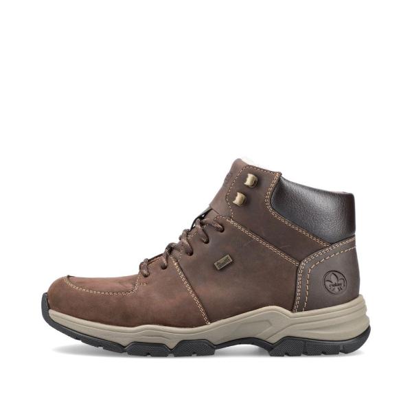 Rieker Antistress Herren Schnürboot Schnürschuh Lammwolle Leder TEX- Membran braun S21 F4332-26 