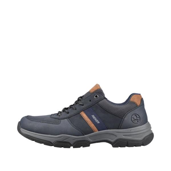 Rieker Herren Schnürschuhe blau-braun S23  11211-14 