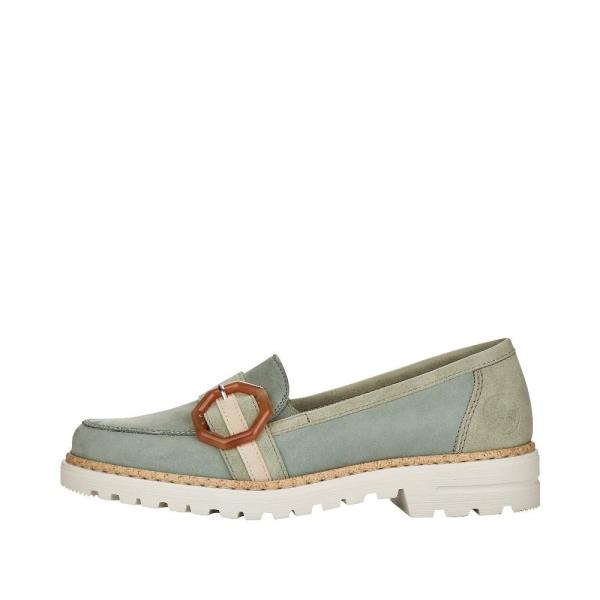 Rieker Antistress Damen Slipper Loafer grün S12 54864-52 