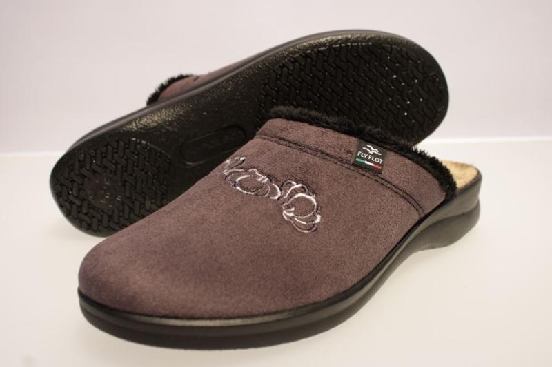 Fly Flot Hausschuh Hauspantolette anthrazit 863877 
