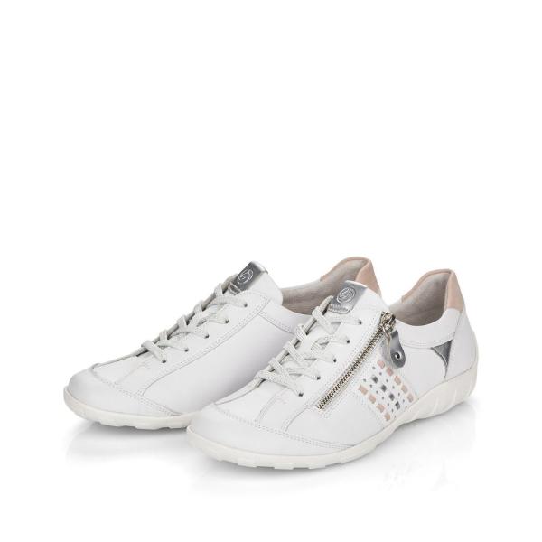 Remonte Damen Schnürschuh weiß R3404-80 37 | weiss/rose/silv | G