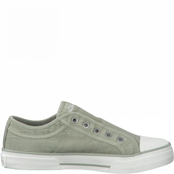 s.Oliver Damen Sneaker Low Slipper Schlupfschuh grün S12  5-5-24635-28 