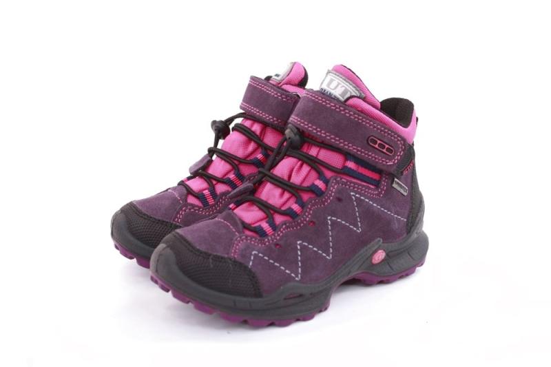 IMAC Kinder Outdoor- Schuh Wander- Schuh Klettverschluss TEX- Membran grau, pink, beige S22 282358 