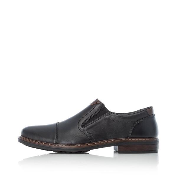 Rieker Antistress Herren Slipper Leder klassisch schwarz S13 17659-00 