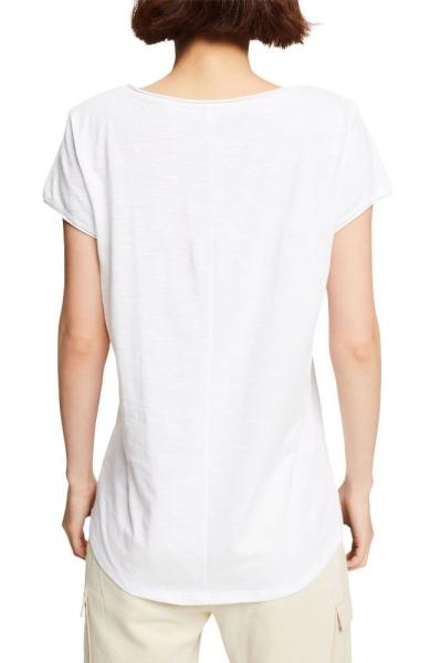 ESPRIT T-Shirt mit V-Ausschnitt aus Bio-Baumwolle 992EE1K301 
