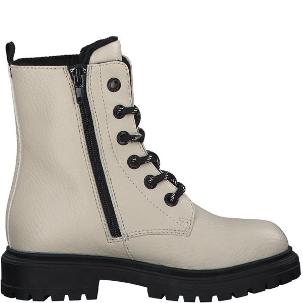 s.Oliver Kinder Mädchen Boots Schnürstiefelette Stretcheinsatz beige S22 5-5-45206-29 