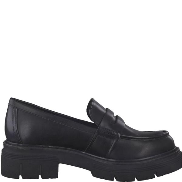 MARCO TOZZI Damen Slipper Loafer Blockabsatz schwarz S22 2-2-24700-29 