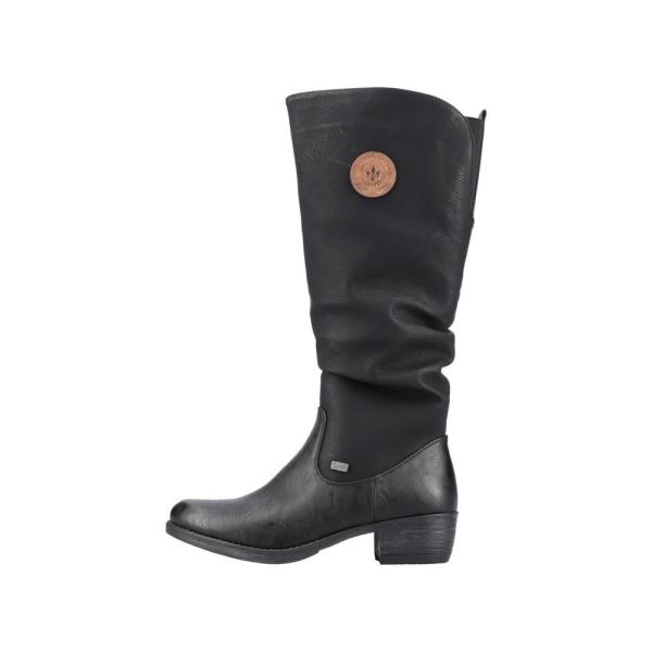Rieker Antistress Damen Langschaftstiefel TEX- Membran kuscheliges Warmfutter schwarz S22 93157-00 36 | schwarz/schwarz | F