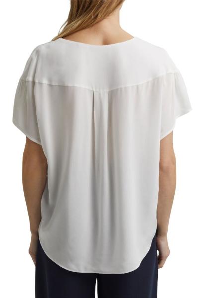 ESPRIT COLLECTION kurzarm Bluse weiß 041EO1F309 M | E110 OFF WHITE | 