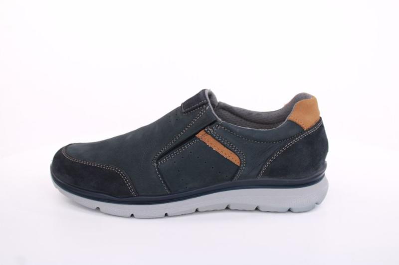 Imac Herren Slipper Leder Wechselfußbett blau S13 352151 