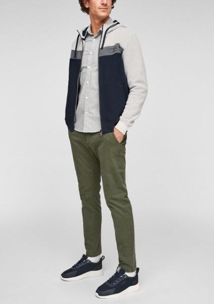 s.Oliver Sweatjacke Kapuze mit Colour - Blocking beige 2062483 