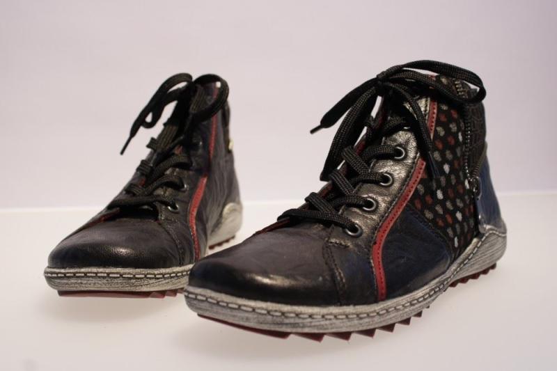 Remonte Sneaker Schnürstiefel Leder Reißverschluss R1494 