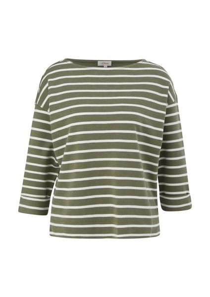 s.Oliver 3/4 Arm-Shirt Baumwolle blau, grün S13  2127025 40 | 79G2 GREEN | 