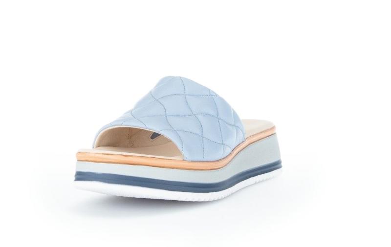 GABOR RHODOS Pantolette blau Leder Mehrweite 82.741.26 6,5 | sky (LDS) | G