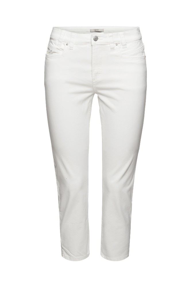 ESPRIT Caprihose seitliche Saumschlitze weiß, grün S12 042EE1B328 