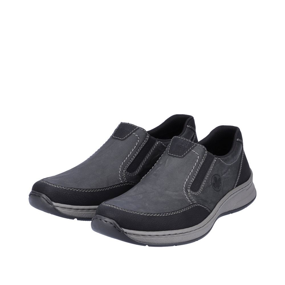 Rieker Antistress Herren Slipper Schlupfschuh Extraweite Wechselfußbett schwarz S23 14362-00 