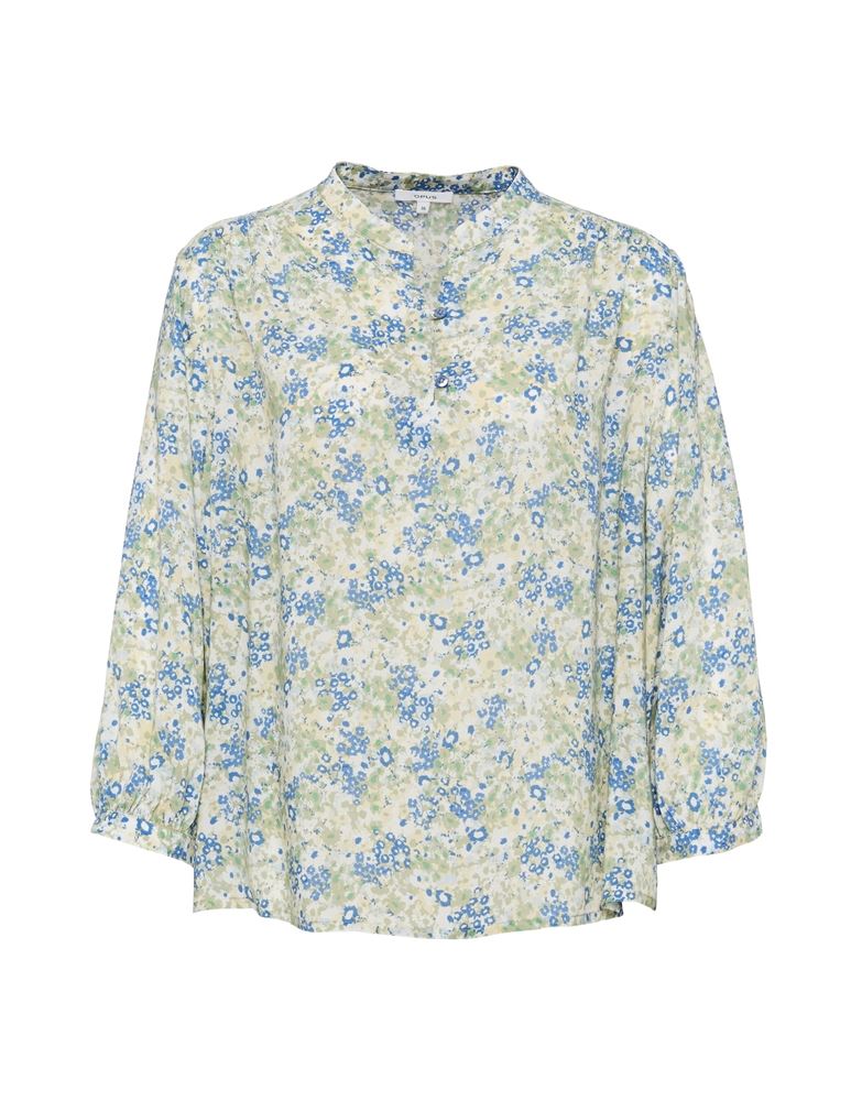 OPUS Printbluse Falinda Stehkragen Viskose floraler Print blau S12  10021610273120 38 | 6082 like water | 