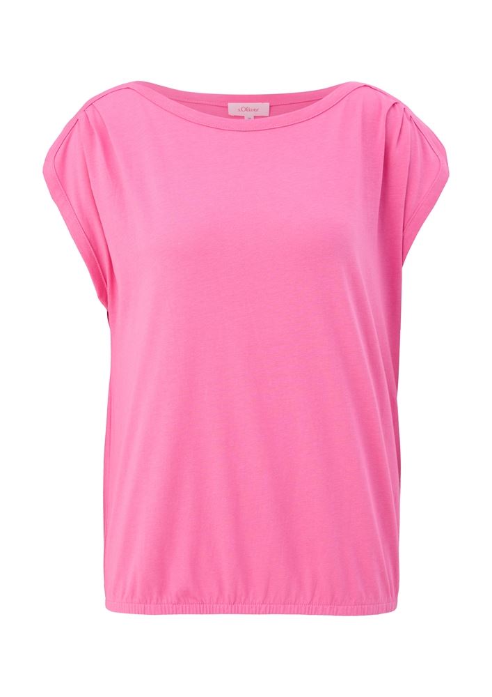 s.Oliver Shirt mit U-Boot-Ausschnitt pink, blau, grün, schwarz S13 2132634 