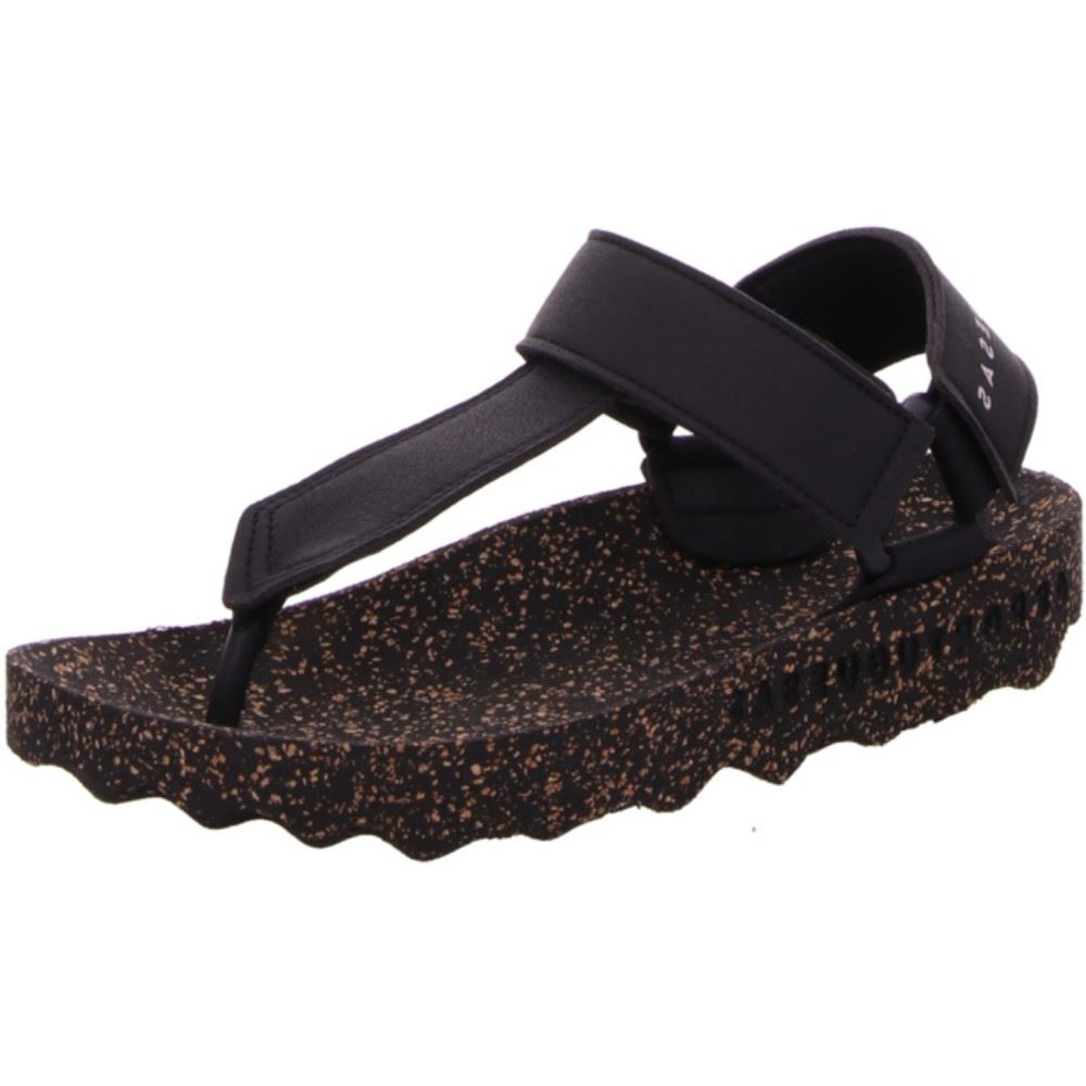asportuguesas Zehenstegsandale Kork nachhaltig kautschuk P018077008 36 | black/black | 