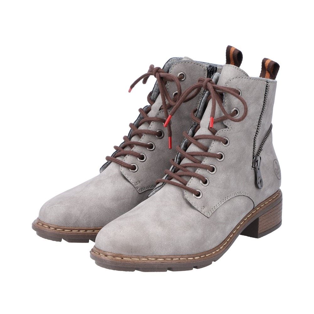 Rieker Antistress Damen Schnürstiefelette grau S22  77210-40 
