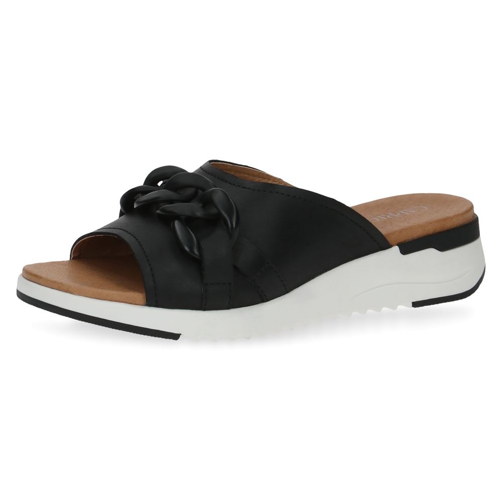 Caprice Lederpantolette MEMOTION schwarz S13  9-9-27206-20 