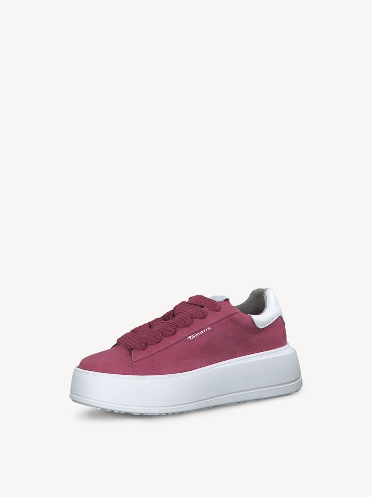 Tamaris Sneaker Leder derbe Sohle pink S13  1-1-23812-20 