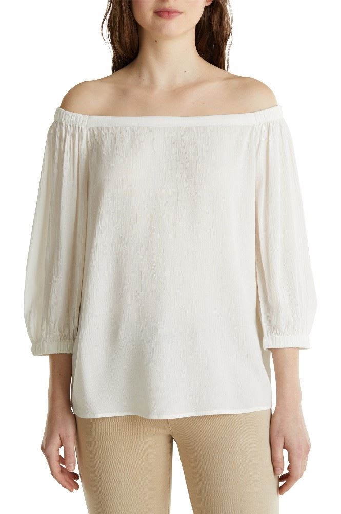 Esprit Bluse Carmen 3/4 Arm weiß orange 030EE1F318 