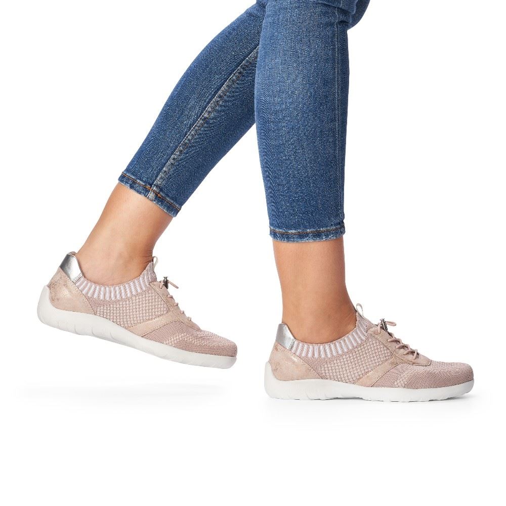 Remonte Sneaker Schnürer rose/dunkelblau/schwarz R3511 37 | 31 hellrosa | 