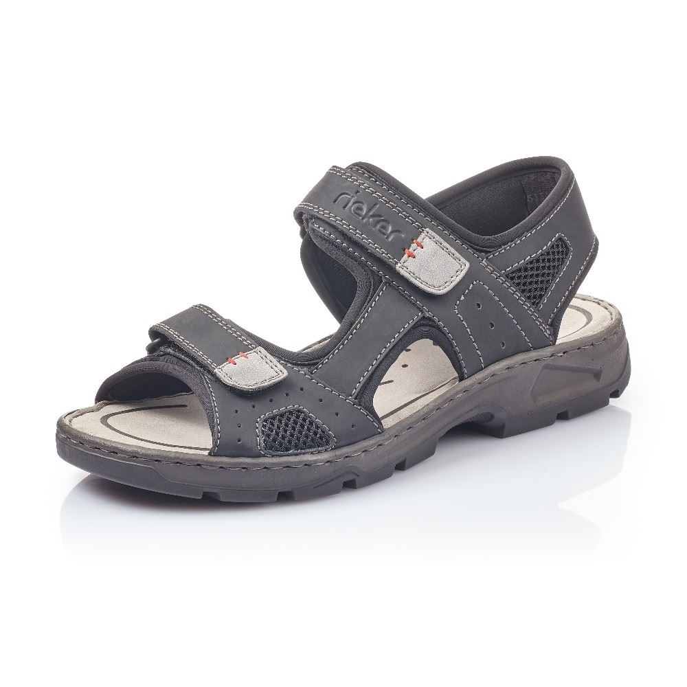 Rieker Sandale Trekking Klettverschluss schwarz 26156-02 