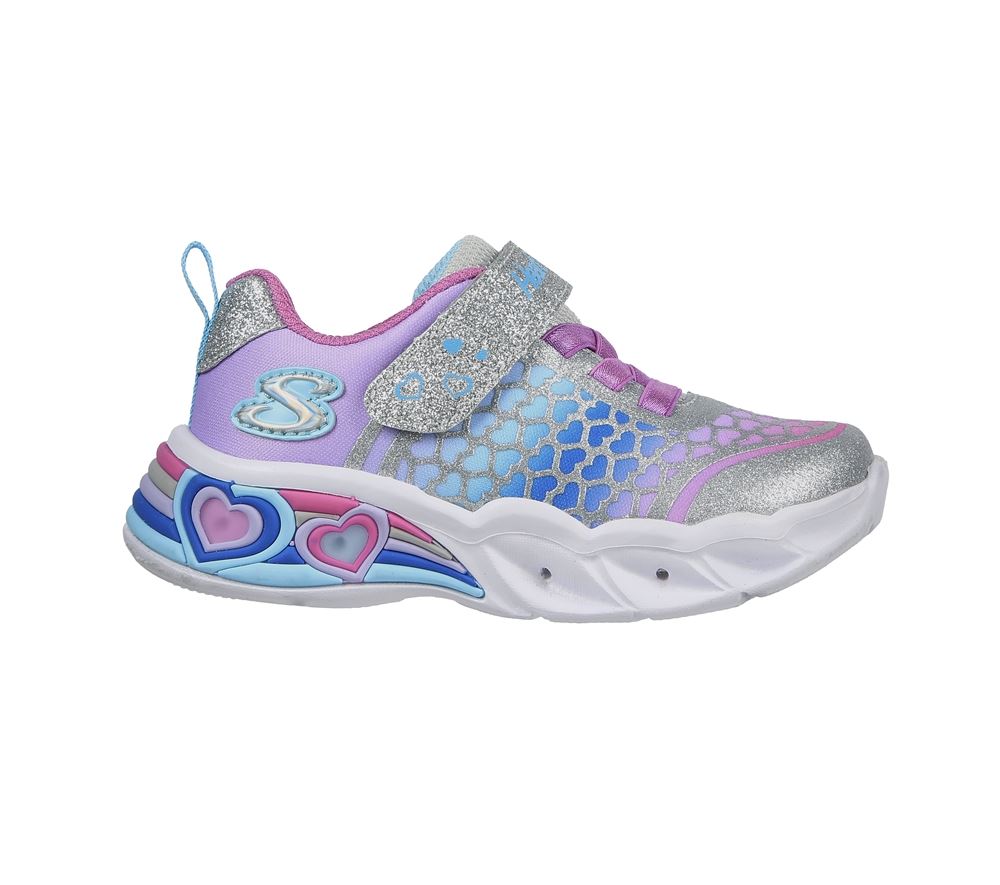 Skechers SWEETHEART LIGHTS LOVELY COLORS Sneaker Kleinkind silber S12 302312N 26 | SMLT | 